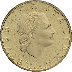 Repubblica Italiana Lire 1946 2001 Repubblica Italiana Monetazione del secondo periodo dal 1951 200 lire 1997 Stemma Lega navale italiana 24 mm 4,9 5,1 g Ba dritto