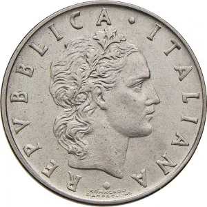 Repubblica Italiana Lire 1946 2001 Repubblica Italiana Monetazione del secondo periodo dal 1951 50 lire 1954 1989 Vulcano 1 tipo 24,8 mm 6,094 6,406 g Ac dritto