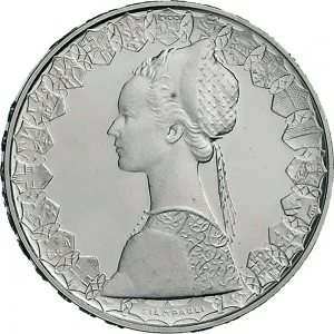 Repubblica Italiana Lire 1946 2001 Repubblica Italiana Monetazione del secondo periodo dal 1951 500 lire 1958 2001 Caravelle 29 mm 10,945 11,055 g Ag dritto