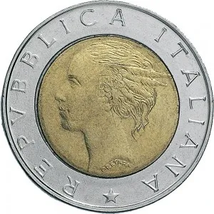 Repubblica Italiana Lire 1946 2001 Repubblica Italiana Monetazione del secondo periodo dal 1951 500 lire 1998 IFAD 25,8 mm 6,65 6,95 g Ac Ba dritto
