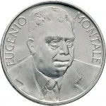 Repubblica Italiana Repubblica Italiana Lire 1946 2001Emissioni in argento confezionate 1.000 lire 1996 Eugenio Montale 31.4 mm 14,527 14,673 g Ag rovescio