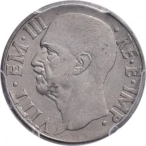 Repubblica Sociale Italiana 1943 1945 Repubblica Sociale Italiana 10 Centesimi 1943 Anno XXI Scudo semirotondo 19,4 19,8 mm 2,63 2,92 g Ac dritto