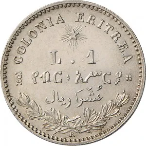 Umberto I di Savoia 1878 1900 Colonia Eritrea 2 10 di tallero da 1 lira