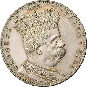 Umberto I di Savoia 1878 1900 Colonia Eritrea Tallero da 5 lire