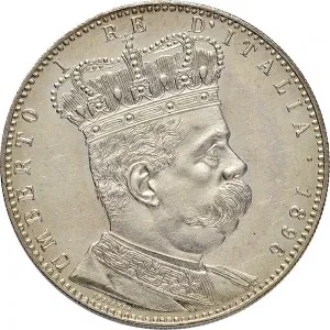 Umberto I di Savoia 1878 1900 Colonia Eritrea Tallero da 5 lire