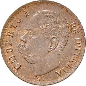 Umberto I di Savoia 1878 1900 Regno d'Italia 1 centesimo