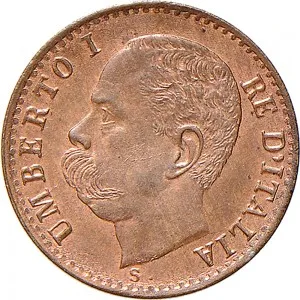 Umberto I di Savoia 1878 1900 Regno d'Italia 1 centesimo