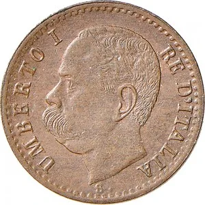 Umberto I di Savoia 1878 1900 Regno d'Italia 1 centesimo