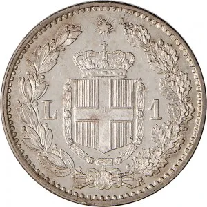 Umberto I di Savoia 1878 1900 Regno d'Italia 1 lira