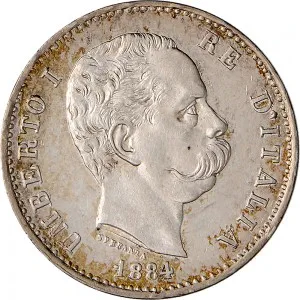 Umberto I di Savoia 1878 1900 Regno d'Italia 1 lira