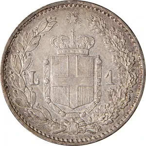 Umberto I di Savoia 1878 1900 Regno d'Italia 1 lira