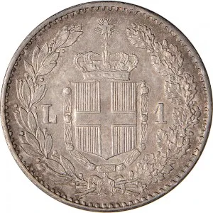 Umberto I di Savoia 1878 1900 Regno d'Italia 1 lira
