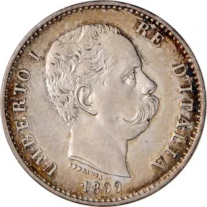 Umberto I di Savoia 1878 1900 Regno d'Italia 1 lira
