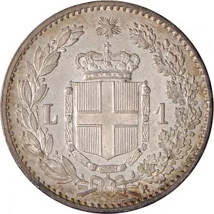 Umberto I di Savoia 1878 1900 Regno d'Italia 1 lira