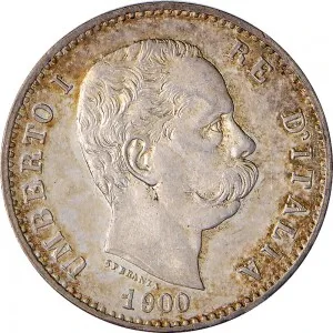 Umberto I di Savoia 1878 1900 Regno d'Italia 1 lira