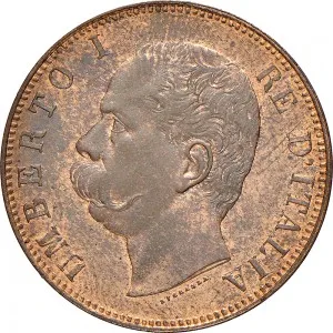 Umberto I di Savoia 1878 1900 Regno d'Italia 10 Centesimi