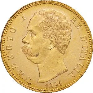 Umberto I di Savoia 1878 1900 Regno d'Italia 100 lire