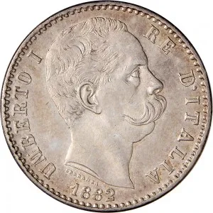Umberto I di Savoia 1878 1900 Regno d'Italia 2 lire