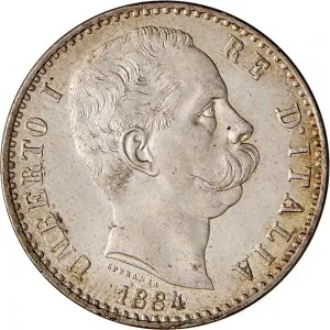 Umberto I di Savoia 1878 1900 Regno d'Italia 2 lire