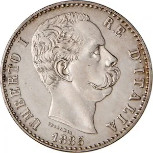Umberto I di Savoia 1878 1900 Regno d'Italia 2 lire