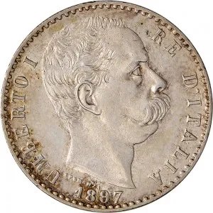 Umberto I di Savoia 1878 1900 Regno d'Italia 2 lire