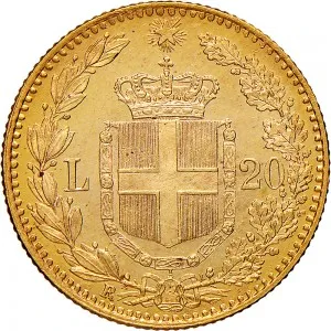 Umberto I di Savoia 1878 1900 Regno d'Italia 20 lire