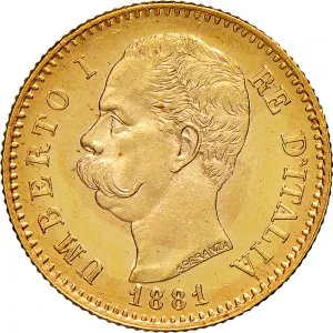 Umberto I di Savoia 1878 1900 Regno d'Italia 20 lire