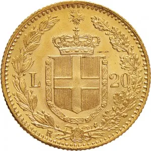 Umberto I di Savoia 1878 1900 Regno d'Italia 20 lire