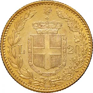 Umberto I di Savoia 1878 1900 Regno d'Italia 20 lire