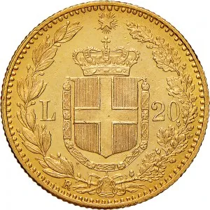 Umberto I di Savoia 1878 1900 Regno d'Italia 20 lire