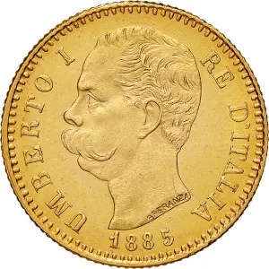 Umberto I di Savoia 1878 1900 Regno d'Italia 20 lire