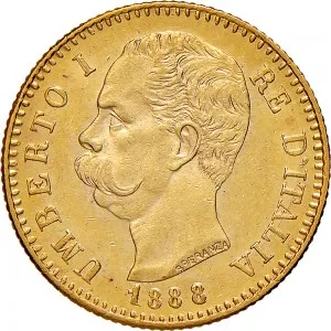 Umberto I di Savoia 1878 1900 Regno d'Italia 20 lire