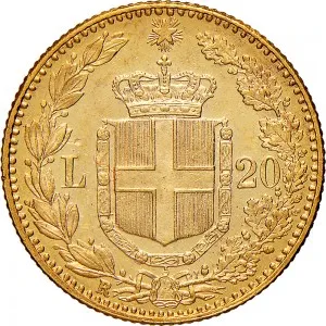 Umberto I di Savoia 1878 1900 Regno d'Italia 20 lire