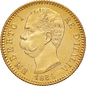 Umberto I di Savoia 1878 1900 Regno d'Italia 20 lire