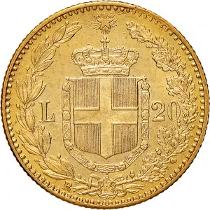 Umberto I di Savoia 1878 1900 Regno d'Italia 20 lire