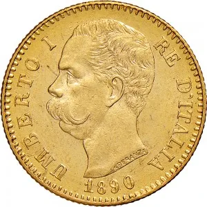 Umberto I di Savoia 1878 1900 Regno d'Italia 20 lire