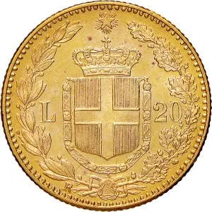 Umberto I di Savoia 1878 1900 Regno d'Italia 20 lire