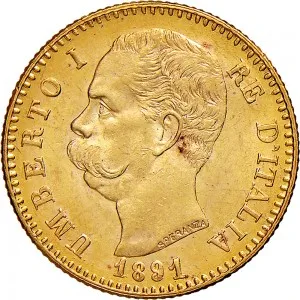 Umberto I di Savoia 1878 1900 Regno d'Italia 20 lire