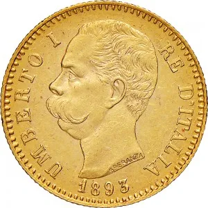 Umberto I di Savoia 1878 1900 Regno d'Italia 20 lire