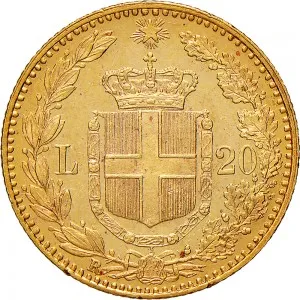 Umberto I di Savoia 1878 1900 Regno d'Italia 20 lire