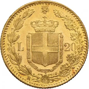 Umberto I di Savoia 1878 1900 Regno d'Italia 20 lire
