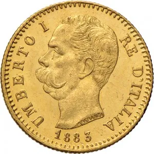 Umberto I di Savoia 1878 1900 Regno d'Italia 20 lire