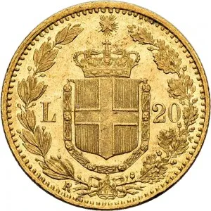 Umberto I di Savoia 1878 1900 Regno d'Italia 20 lire