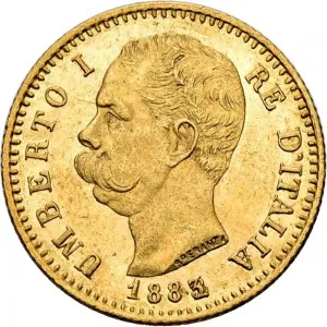 Umberto I di Savoia 1878 1900 Regno d'Italia 20 lire