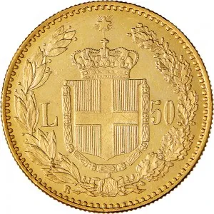 Umberto I di Savoia 1878 1900 Regno d'Italia 50 lire