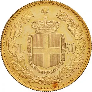 Umberto I di Savoia 1878 1900 Regno d'Italia 50 lire