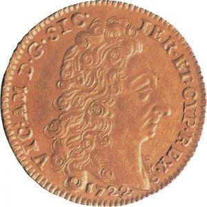Vittorio Amedeo II di Savoia 1720 1730 Regno di Sardegna Doppia da 4 scudi