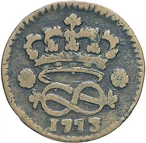 Vittorio Amedeo III di Savoia 1773 1796 Regno di Sardegna 2 denari da 1 6 di soldo 1773 1796 Nodo d'amore 15 18 mm 1,51 2,02 g Cu rovescio