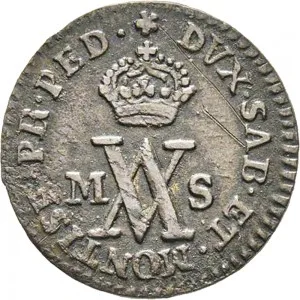 Vittorio Amedeo III di Savoia 1773 1796 Regno di Sardegna Mezzo soldo da 6 denari 1780 1789 Cifre del sovrano 17 18 mm 1,56 1,90 g Mi rovescio