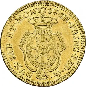Vittorio Amedeo III di Savoia 1773 1796 Regno di Sardegna Monetazione per la Sardegna Doppietta da 10 reali 1773 1787 Scudo ovale a cartoccio 21 22 mm 2,21 3,19 g Au rovescio